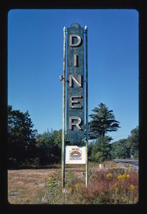 Diner sign, Shrewsbury, Massachusetts, USA by John Margolies