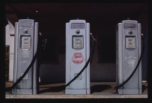 Olympic Gas Pumps, San Diego, California, USA