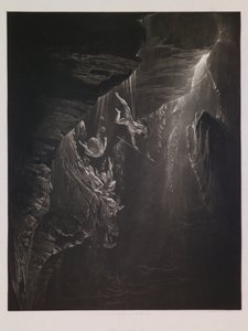 The Fall of the Rebel Angels, illustration for “Paradise Lost” by John Milton, Book 1, Line 44