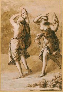 Two Maenads, A Study by John Michael Rysbrack