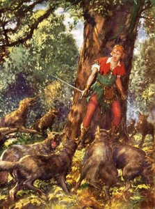 Robin Hood Trapped by Wolves