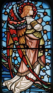 Angel from Christ in Majesty with Saints