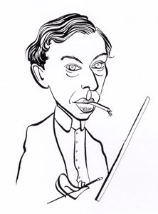 Ernst Ludwig Kirchner, caricature by John Minnion
