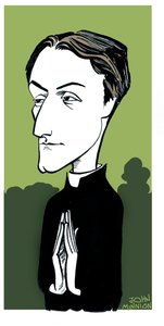 Gerard Manley Hopkins - caricature by John Minnion