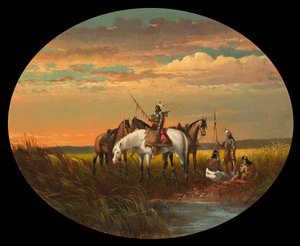 A Halt on the Prairie for a Smoke by John Mix Stanley