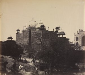 Taj Mahal, Back View of the Rest-House, with Figure