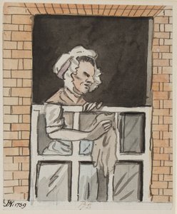 Maid Cleaning Window, 1789 by John Nixon