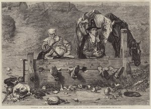 Hudibras and Ralpho in the Stocks by John Pettie