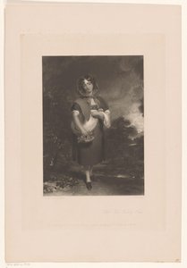 Young Woman with Cap and a Basket in a Landscape (Little Red Riding Hood) by John Richardson Jackson