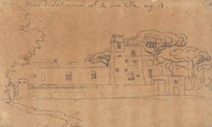 Pini di Solimena with his Villa, August 18 by John Robert Cozens