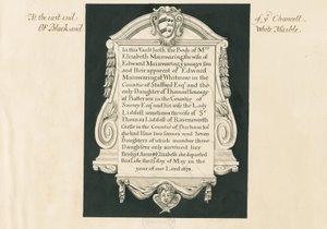 Whitmore Church - Tablet to Mrs. Elizabeth Mainwaring by John Robert Fernyhough