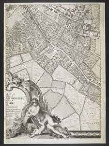 Plan of London, Part of Lock fields, A plan of the cities of London and Westminster, and borough of Southwark; From an actual survey, taken by JOHN ROCQUE, Land-Surveyor, and Engraved by John Pine by John Rocque
