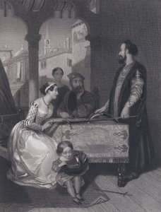 Gentile Bellini and the descendants of the great Enrico Dandolo by John Rogers (after) Herbert