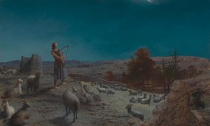 David, the Future King of Israel, While a Shepherd at Bethlehem by John Rogers Herbert