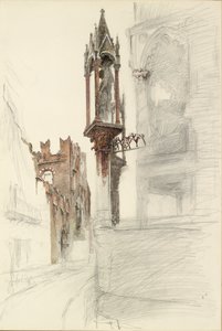 Study of a Niche surrounding the Tomb of Cansignorio della Scala at Verona by John Ruskin