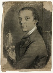 Young Man Holding Statuette by John Russell