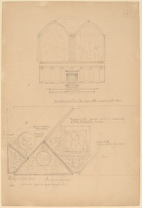 Study of an Altarpiece and Ceiling Panels