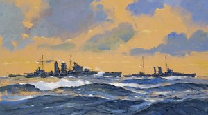 The British cruisers HMS Exeter and HMS York by John S. Smith