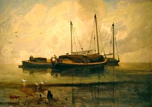 Boats at Anchor, Bladon Water, Norfolk