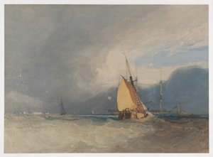 Boats off the Coast, Storm Approaching by John Sell Cotman