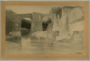 Bridge and Cows by John Sell Cotman