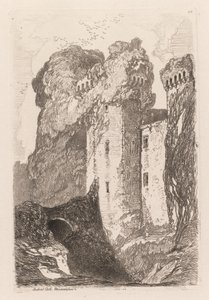 Liber Studiorium: Ragland Castle, Monmouthshire by John Sell Cotman