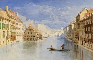 The Citadel above Namur, Belgium, from the River Sambre by John Sell Cotman