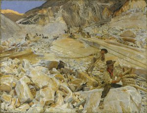 Bringing Down Marble from the Quarries to Carrara, 1911