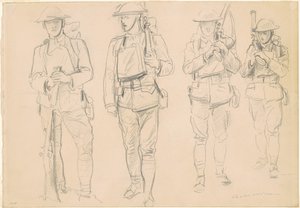 Studies for "Entering the War" by John Singer Sargent