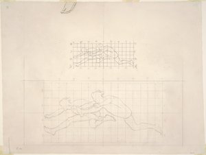 Studies for Two Classical Male Figures Jumping