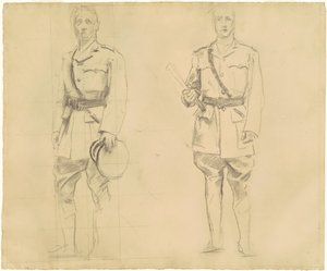 Studies of Generals Plumer and Haig for General Officers of World War I, 1920-1922 by John Singer Sargent