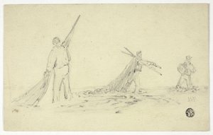 Men Carrying Nets by John Skinner Prout