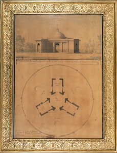 Elevation and Plan of a Dog House by John Soane