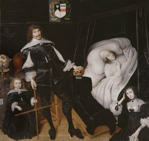 Sir Thomas Aston (1600-45) at the Deathbed of His Wife