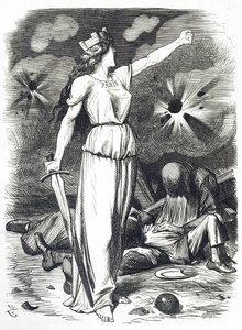 Cartoon commenting on the Siege of Paris during the Franco-Prussian War by John Tenniel