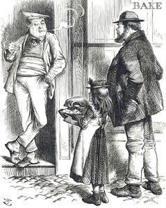 The restricted cooking facilities in poor homes with no oven by John Tenniel