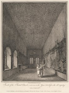 Inside the Painted Chamber as it was in the Year 1800 before the Old Tapestry was Removed by John Thomas Smith