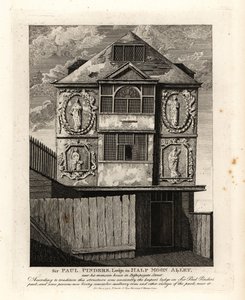 Sir Paul Pinders Lodge in Half Moon Alley by John Thomas Smith