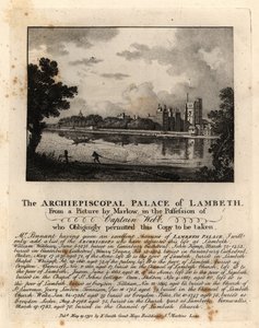 View of Lambeth Palace, London by John Thomas Smith