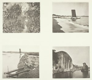 A Country Road near Taiwanfu, A Catamaran, Chain Pumps, Rock Inscriptions, Amoy by John Thomson