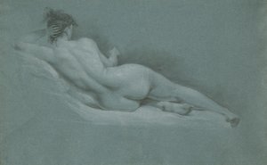 Reclining Nude, Back View by John Trumbull