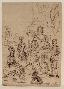 Sketch for a Family Portrait Group by John Vanderbank