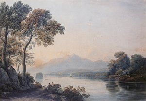 Figures with a Dog on the Banks of Lake Killarney