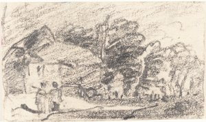 Two Figures on a Country Road by John Varley