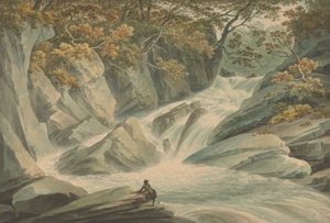 Hafod: Upper Part of Cascade by John Warwick Smith