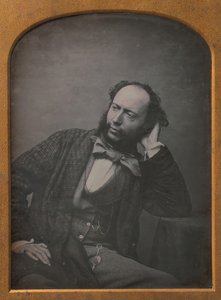 Seated Middle-aged Man in Bow Tie and Jacket, 1850s