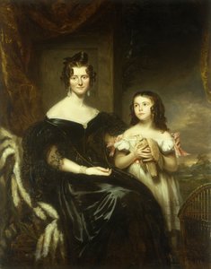 Portrait of an Elegant Lady and Her Daughter