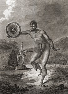 A Tattooed Dancer in Traditional Costume, Hawaii, 1778 by John Webber