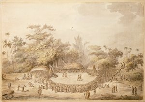 Captain Cook at Hapaee by John Webber