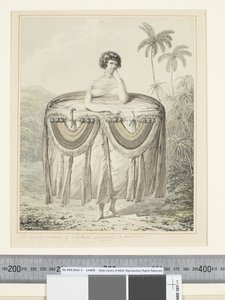 A Young Woman of Otaheite bringing a present, c.1773-84 by John Webber